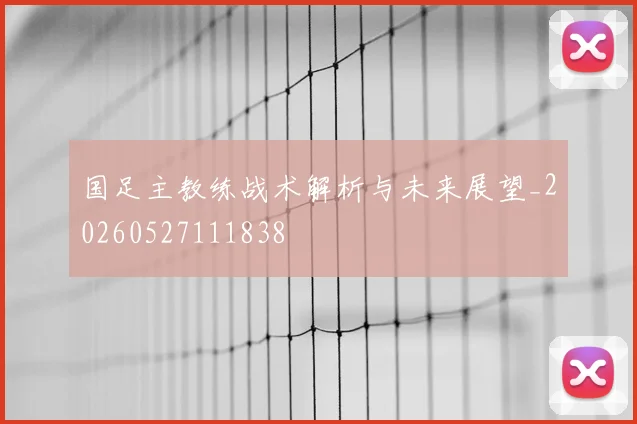 国足主教练战术解析与未来展望_20260527111838